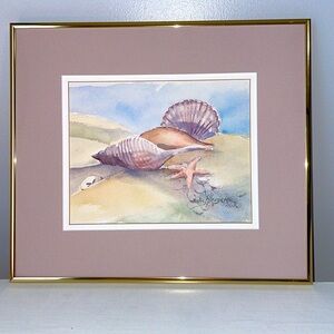 Bess Alexander Authentic Sea Shell Watercolor Collection - 3 Original Works